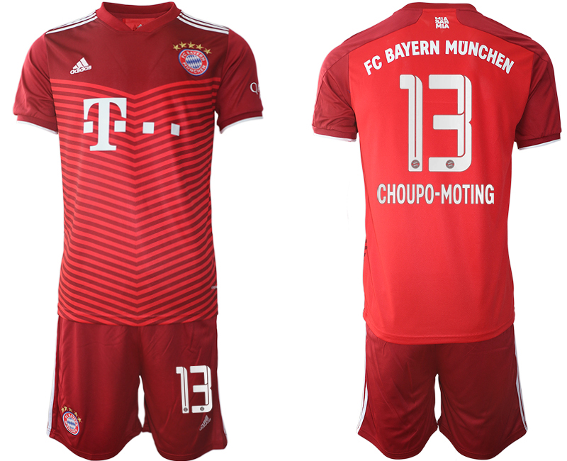 Men 2021-2022 Club Bayern Munich home red #13 Soccer Jersey->bayern munich jersey->Soccer Club Jersey